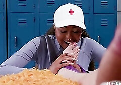 3some anal with two shemale cheerleaders