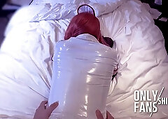 Chainsaw Guy, Pecs rubdown from behind, Makima Nurse cosplayer Chinese Costume Play