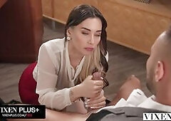 VIXEN Naughty Seductress Aria Lee Devours Coworker's Huge Cock In Her Boss's House