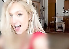 Blonde fucks and footjob