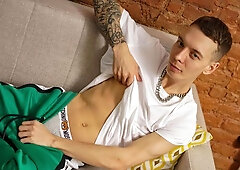 Christian Hermes auditioning for hot gay porn with solo action