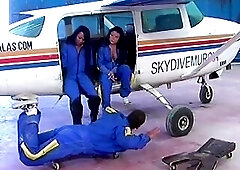 three-some on the Plane with the Flight Instructor