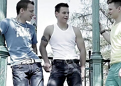 Springtime Fun with Two Twinks and One Brush