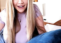 Sharing The Daybed With Large Titty Roommate - Angie Faith - Consummate Girlfriend - Alex Adams