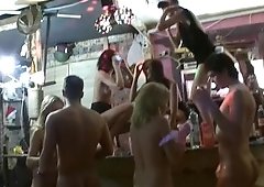 Girls are with some guys having a kinky sex party with a lot of booze