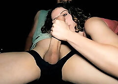 Spitting Cum in Tha Car