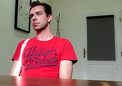 Horny first-timer fucked and facial'd in a porn vid