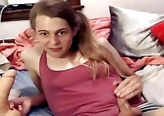 juicy legal age teenager ladyman Playing With Her fake penis