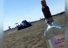 A sexy Latina with big tits enjoys a romantic day at the beach in Italy. She smokes some marijuana, sips some wine, and teases with her amazing body. 