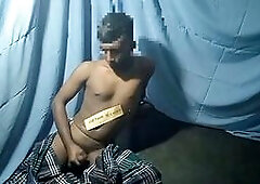 Handsome older Indian guy getting off solo in various ways