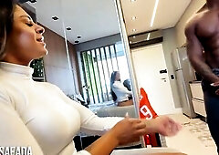 I left his rod all soaked with saliva and put it in my wife's snatch. It's always a great joy to receive him.