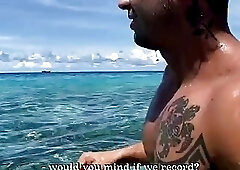 Daniel sucks off a stranger on the beach