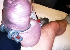 Kinky dad enjoys playful bondage and solo fun