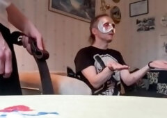Gay punishment, twink whipped, spanking library