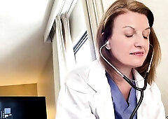 Billy goes in for an exam and his knob won't stay down so Nurse Jenn has to aid