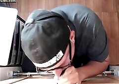 Gloryhole amateur DILF facial jizzed after BJ and HJ action