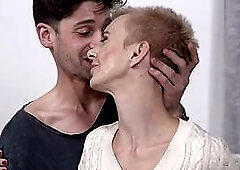 Grey gilf dickriding after seduction in erotic couple