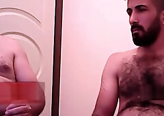 Oriental bromance: two Arab bros jerking off - Arab Gay