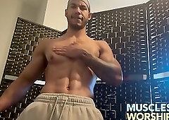 Big Arm Flexing and Cocky Muscle Posing From Alpha Hunk Troy