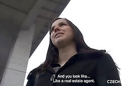 Amateur Czech blonde waitress has steamy encounter in public toilet