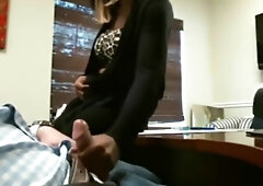 Interview Dickflash Handjob