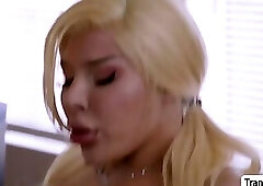 Shemale stepteen gets analed by teacher stepdad