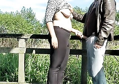 Why did that guy cum so fast? Let my spouse see my tits whilst i giving him a tugjob