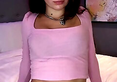 British college beauty disrobes in her pink costume