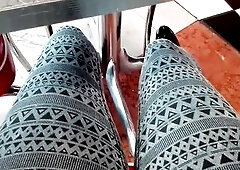 In this movie u'll watch my nosed feet shoeplaying in my ebony pattent ballet flats whilst I was having a cup of coffee in a bar.