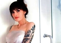 Wet T-Shirt Try-On Haul with a Stunning Tattooed Babe