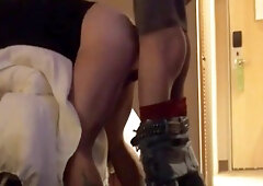 Humid Sausage Down in a Motel Guest room