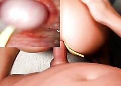 Astounding anal. Camera in Her Booty Unfathomable Anal Screw and Inner Creampie