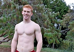 Soccer-playing redheaded hottie Shey blows a huge load