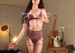 Getting off, small tits