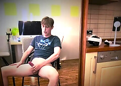 Blond dude pursues massive ginormous shaft - Pop-shot