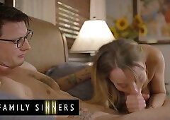 Busty brunette MILF Pristine Edge gets fucked hard with cum on her mouth