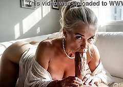 Breasty older whore widens her legs and takes hard twat pounding[AI]