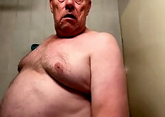 Swiss granddad in bathroom