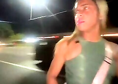 WIFE BEING FOLLOWED AND AT THE END IT'S HOT FOR THE STRANGER