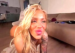 Blonde MILF Teases Pussy & Soles