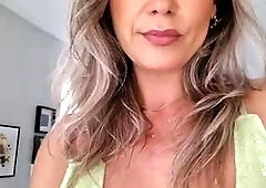 Busty Blonde MILF Teases & Rides