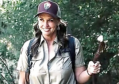 Hot Sexy Mature MILF Park Ranger Gets Caught Pleasuring Herself By A Younger Lost Hiker - Roxie The Park Ranger