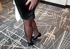 Rubber Skirt And Nylons