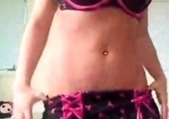 Horny big boobed fat chubby busty blonde