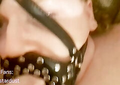 Lewd Ada Self Sucks in Drain Gag