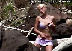 hawt teen floozy screws BBC outdoor whilst some other cutie watches and masturbate