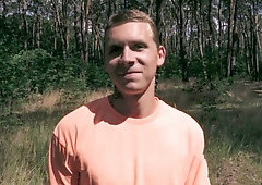 Aging Czech hottie enjoys a fast-paced romp in the woods