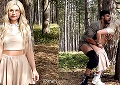 Creampie in the Forest  Pounding a Cutie until Her Legs Shake