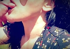 Swingers couple enjoys a steamy outdoor hookup