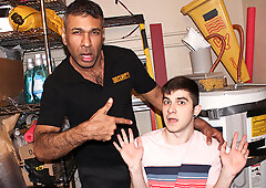 Young boy filmed in amateur scenes putting hard inches in his tight holes